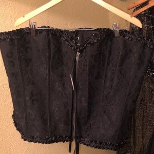 Black Lace Up Corset